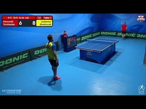 12:30 Hennadii Yurchenko 1 - 3 Liubomyr Sheshurak West 1 WIN CUP 02.12.2022 | TABLE TENNIS WINCUP