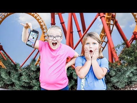 LOST Dad's iPHONE at an AMUSEMENT PARK! Video
