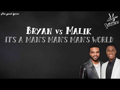 Bryan and Malik - It's A Man's Man's Man's World (Lyrics) - The Voice Battles 2016