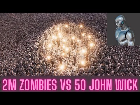 Can 2 Million Zombies Defeat 50 John Wick?? - Ultimate Epic Battle Simulator 2