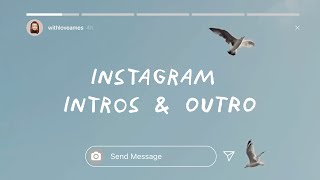 8 Instagram-inspired intro & outro templates • jessica vu aesthetic intro | green screen 2026