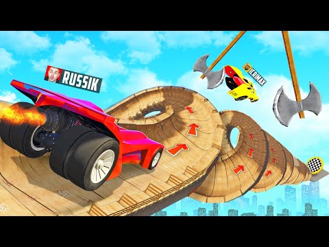 99.999% IMPOSSIBLE MEGA RAMP against iCrimax & Amir in GTA 5!