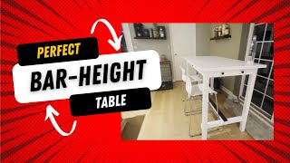 Modern White Bar-Height Table w/ Chairs from IKEA