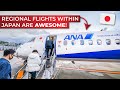 Even 1h Domestic Flights In Japan Are Exciting ALL NIPPON AIRWAYS Dash 8 Q400 Fukuoka To Osaka