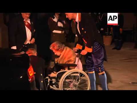 Arrivals for wedding couple's gala dinner at grand ducal palace
