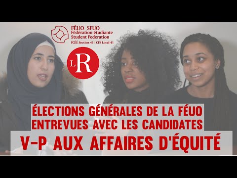 Élections générales de la FÉUO - Candidates au poste de V-P aux affaires d'équité