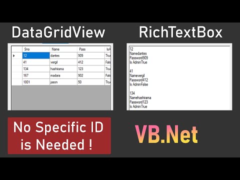 Get & Show All Firebase Data without specific values | firebase datagridview VB.Net English