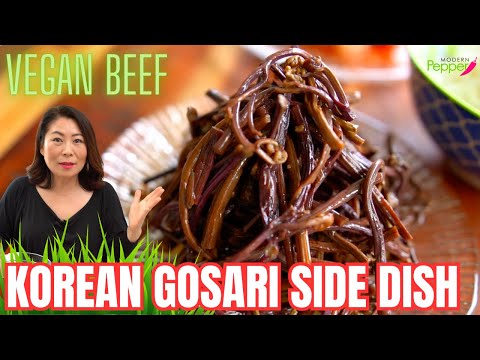 SUPERFOOD Korean Side Dish: Gosari (Bracken Salad) Known as the 🥩BEEF of the EARTH🌱고기처럼 맛있는 고사리나물