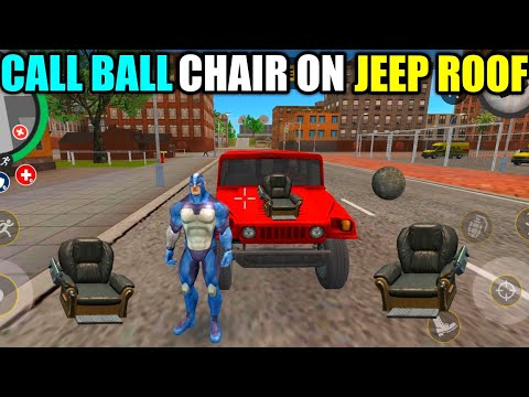 Car Ball Chair On The Jeep Roof In Rope Hero Vice Town Game || New Update || Gammer Pandey