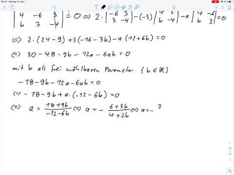 Übungsblatt7 – Determinante (Ebenengleichungen) Aufg.15