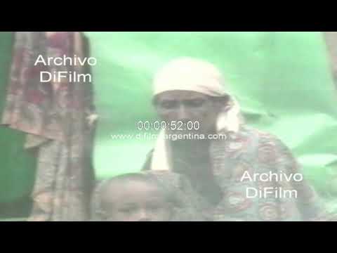 Refugee camp with children in Rwanda - 1994 FOOTAGE ARCHIVE