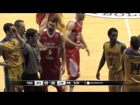 FIBA Europe cup BK Ventspils vs Lukoil Akademik (13.01.2016) highlights