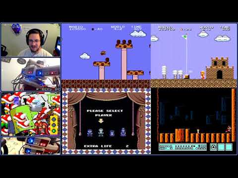 TASBot plays SMB1, SMB2, SMB Lost Levels, and SMB3 simultaneously with the same input