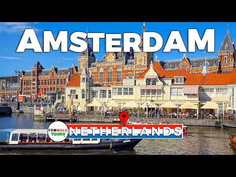 Amsterdam, Netherlands Walking Tour | 4K 60fps with Captions - Prowalk Tours