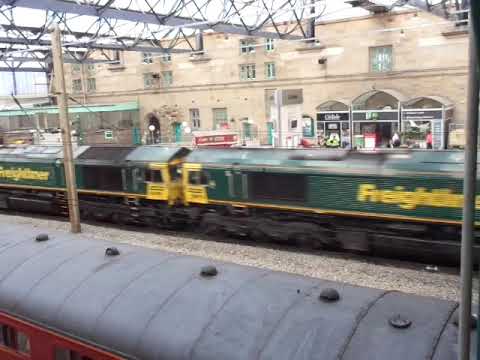 The x4 Class 66 Freightliner “CONVOY” Movement of Diesel Locomotives was passed through at Carlisle.