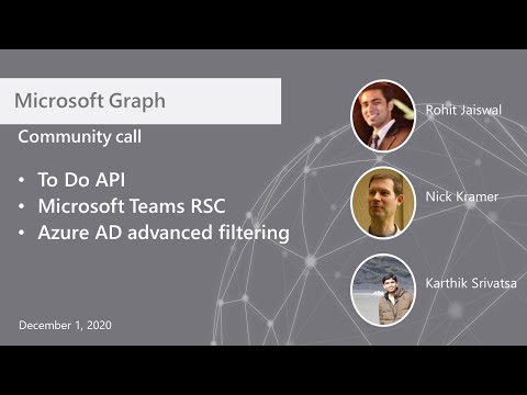 Microsoft Graph community call December 2020