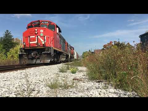 Westbound CN L568 GP38-2(W)’s 4796 & 4781 Town Of Baden Ontario CN Guelph Subdivision To Stratford