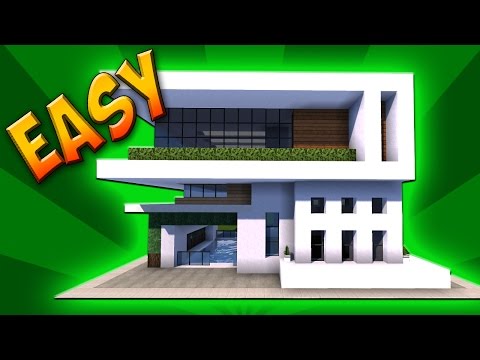minecraft how to build a small modern house tutorial easy