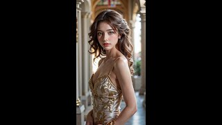 Princess's Gold Dress 6/7 [AI룩북] AI ART(ComfyUI + LUMA ai lookbook) #aiart #ai룩북 #ailookbook