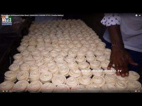 Whole Wheat Multilayered Indian Bread | #AMAZING COOKING STYLE | Paratha Making | street food