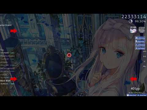 osu! | Black W0lf (WubWoofWolf) | yaseta - Bluenation [Grace] +HD,HR 99.64% FC #1 560pp