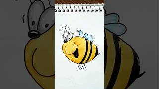How to Draw a Simple and Adorable Bee Step by Step #cutedrawing