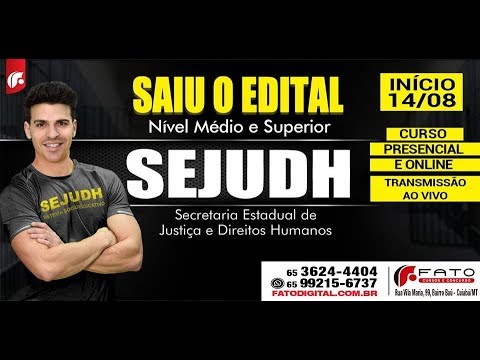 AO VIVO -  Aulão SEJUDH - Sábado 08 horas