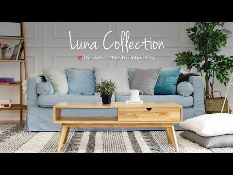 Linen blend collection for loose fit sofa covers