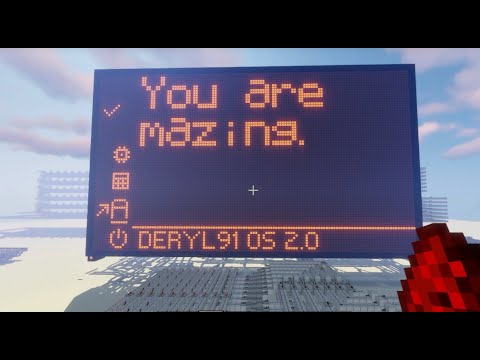 Minecraft Redstone computer V1 is finisch