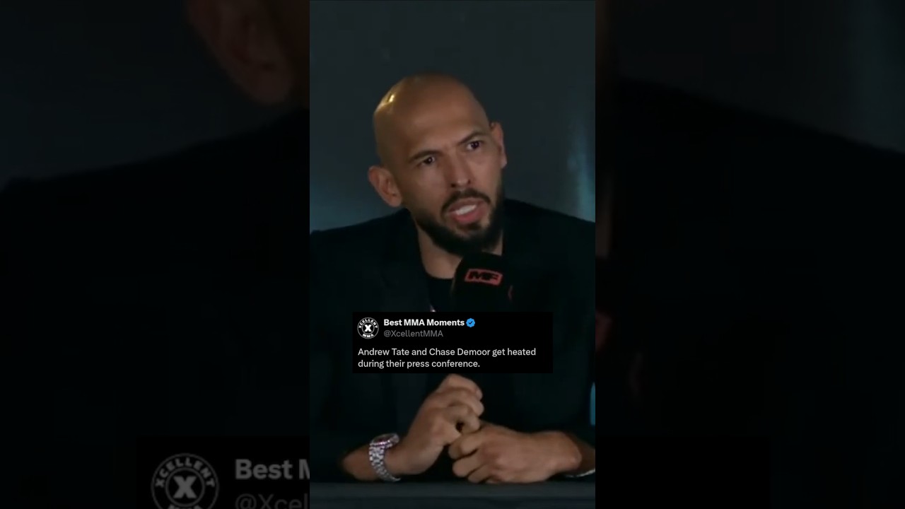 Andrew Tate & Chase DeMoor get heated during press conference