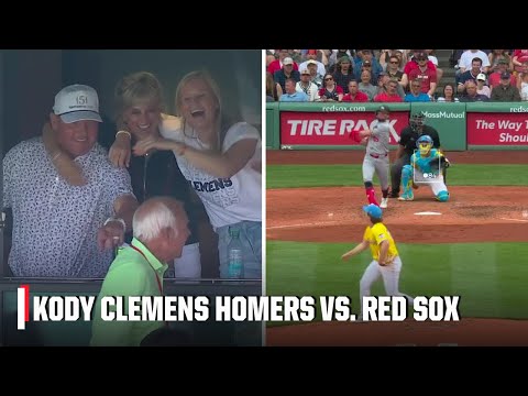 Kody Clemens homers at Fenway Park with his dad Roger in the crowd | ESPN MLB