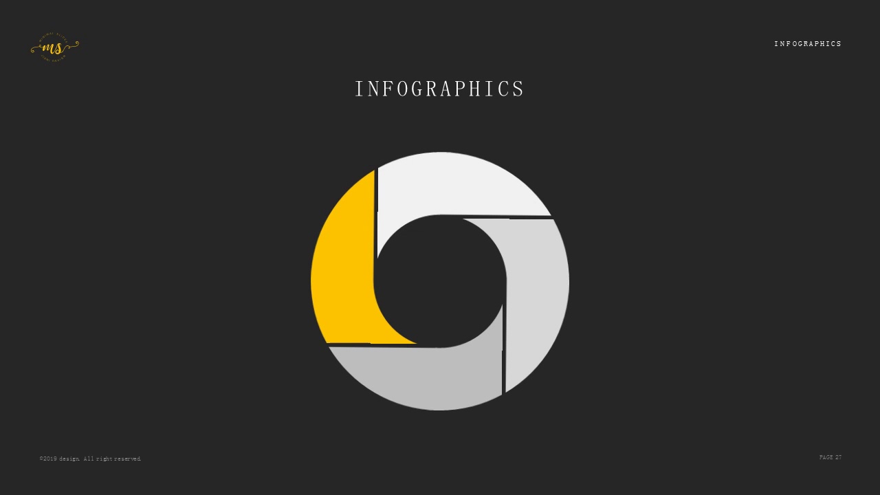 Minimal business charts PowerPoint template