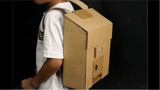 How to make Backpack (Knapsack) with Pencil Sharpener from Cardboard