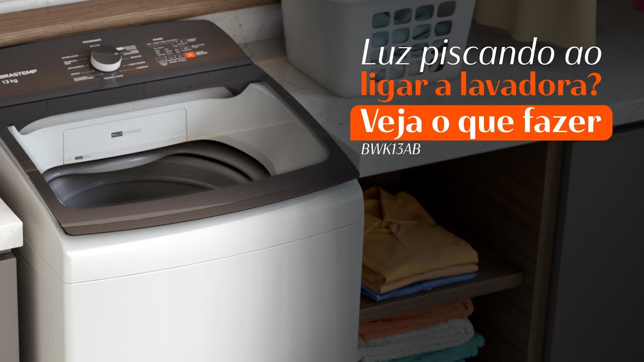 Quando Ligo a Máquina de Lavar a Luz Fica Piscando. O que fazer? #BrastempEnsina