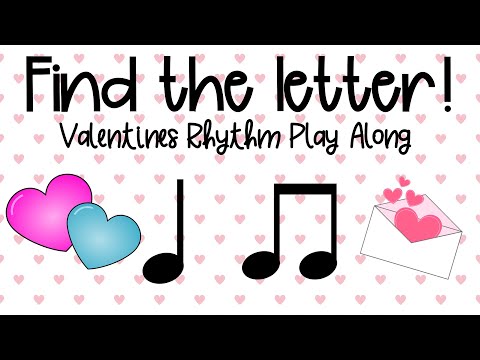 Valentines Rhythm Play Along Game - Level 1 (Quarter Notes and Eighth Notes)