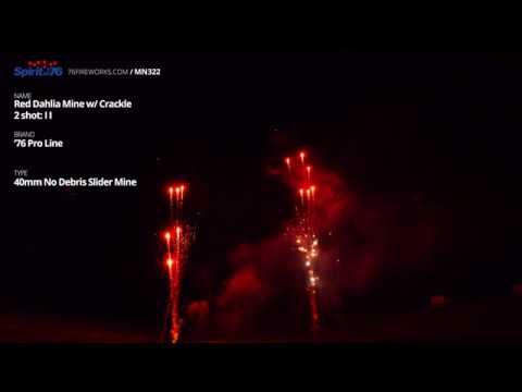 MN322 Red Dahlia Mine w/ Crackle (40mm No Debris Slider) - '76 Pro Line