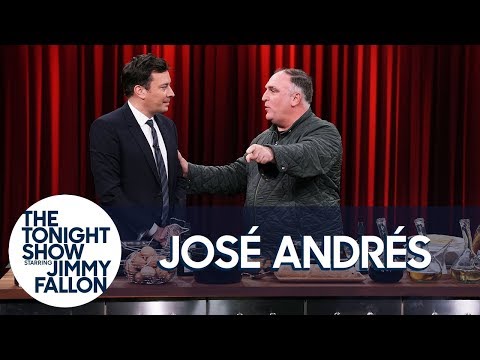 ホセ・アンドレスシェフがジミーに教えるスペイン風トルティーヤの作り方 (Chef José Andrés Teaches Jimmy to Make Tortilla Española)