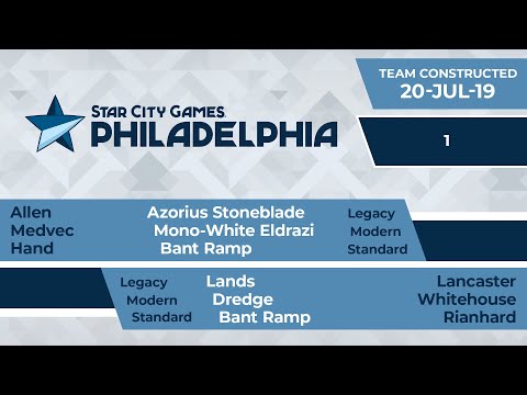 SCGPHILLY: Round 1 - Allen, Medvec, Hand vs Lancaster, Whitehouse, Rianhard | Team Constructed