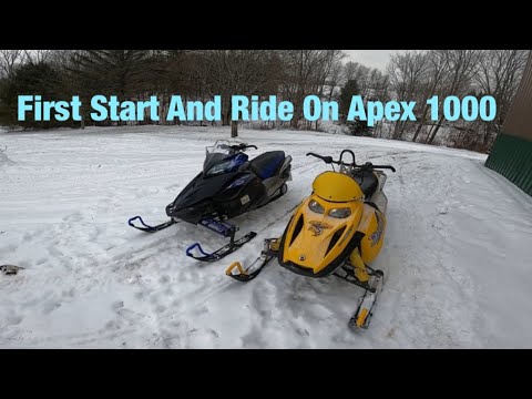 First Start And Ride On Yamaha Apex 1000 #snow #snowmobile #yamaha #1000