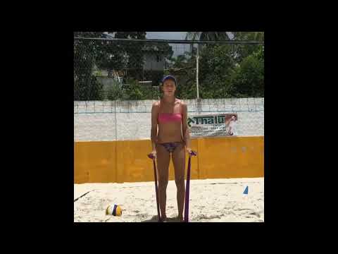 Pilar Mardones, Taina Bigi y Victoria Lopes entrenando - Beach Volleyball Femenino de Brasil