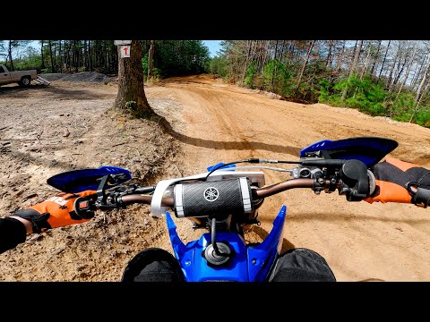 Riding a Yamaha YZ125X