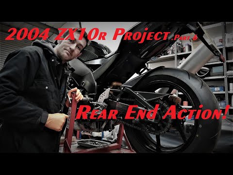 2004 zx10r Project, part 6 Rear end action! Rear shock upgrade and new chain / sprockets