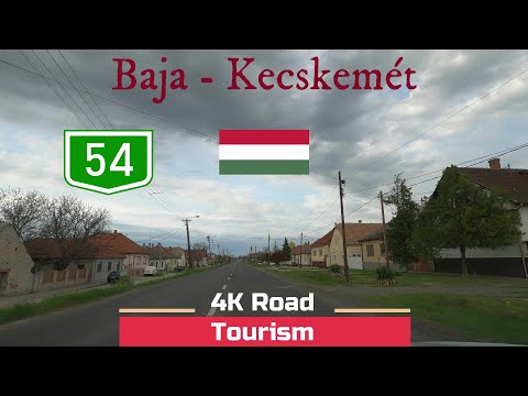 Driving Hungary: Route 55 Baja - Kecskemét - 4k scenic drive  - Bugac Pusta - South Hungary