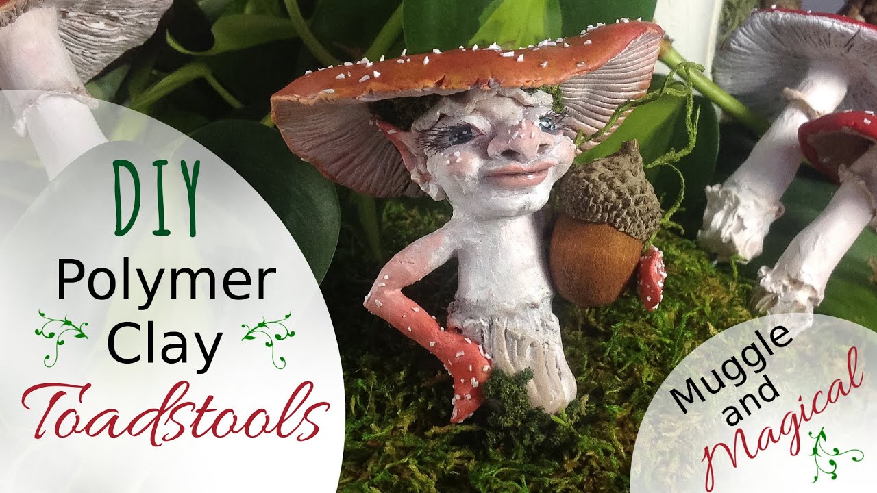 How to Make Polymer Clay Mushrooms; Muggle & Magical DIY Fairy Garden Accessories
