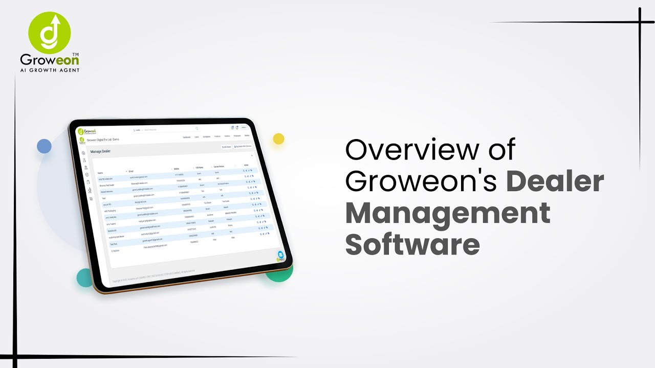 Dealer Management Software Overview|| Dealer Management|| Groweon CRM #crm #dealership #how #what