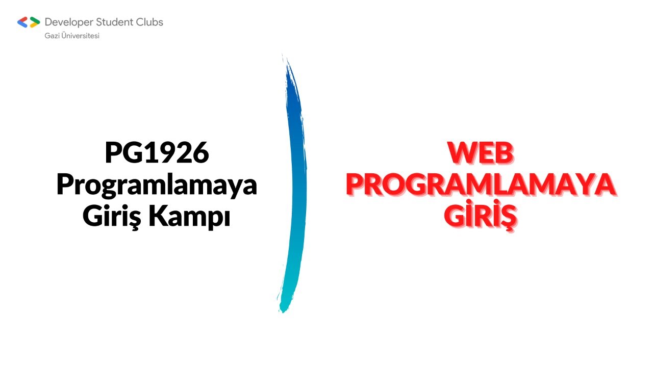 Web Programlamaya Giriş