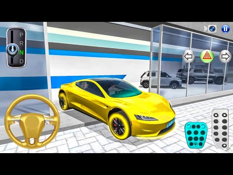 Today I Purchase Golden Tesla Electric EV - 3D Driving Class Android Gameplay 2025 Car Game