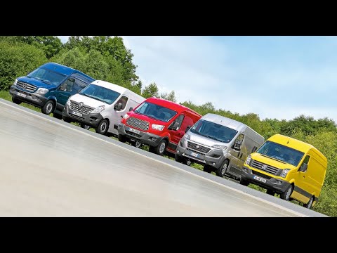 Ford Transit vs Mercedes Sprinter vs VW Crafter  vs Fiat Ducato vs  |Van ADAS Test & BRAKE Test