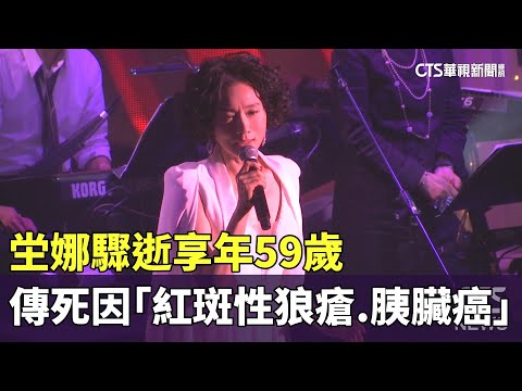 坣娜驟逝享年59歲　傳死因「紅斑性狼瘡.胰臟癌」