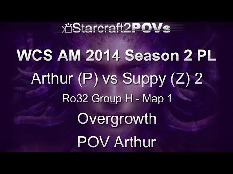 SC2 HotS - WCS AM 2014 S2 PL - Arthur vs Suppy 2 - Ro32 Group H - Map 1 - Overgrowth - Arthur